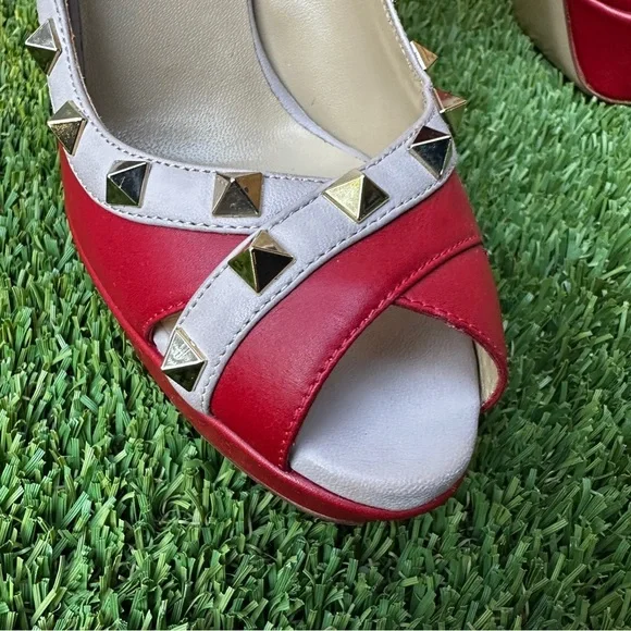 Valentino rockstud peep toe heels
